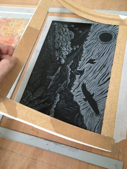 One summer morning Lino print - Image 3