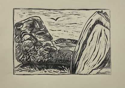 The way between the rocks Lino print - Image 2