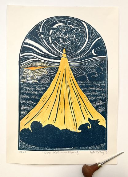 Midsummer wild camp lino print - Image 10
