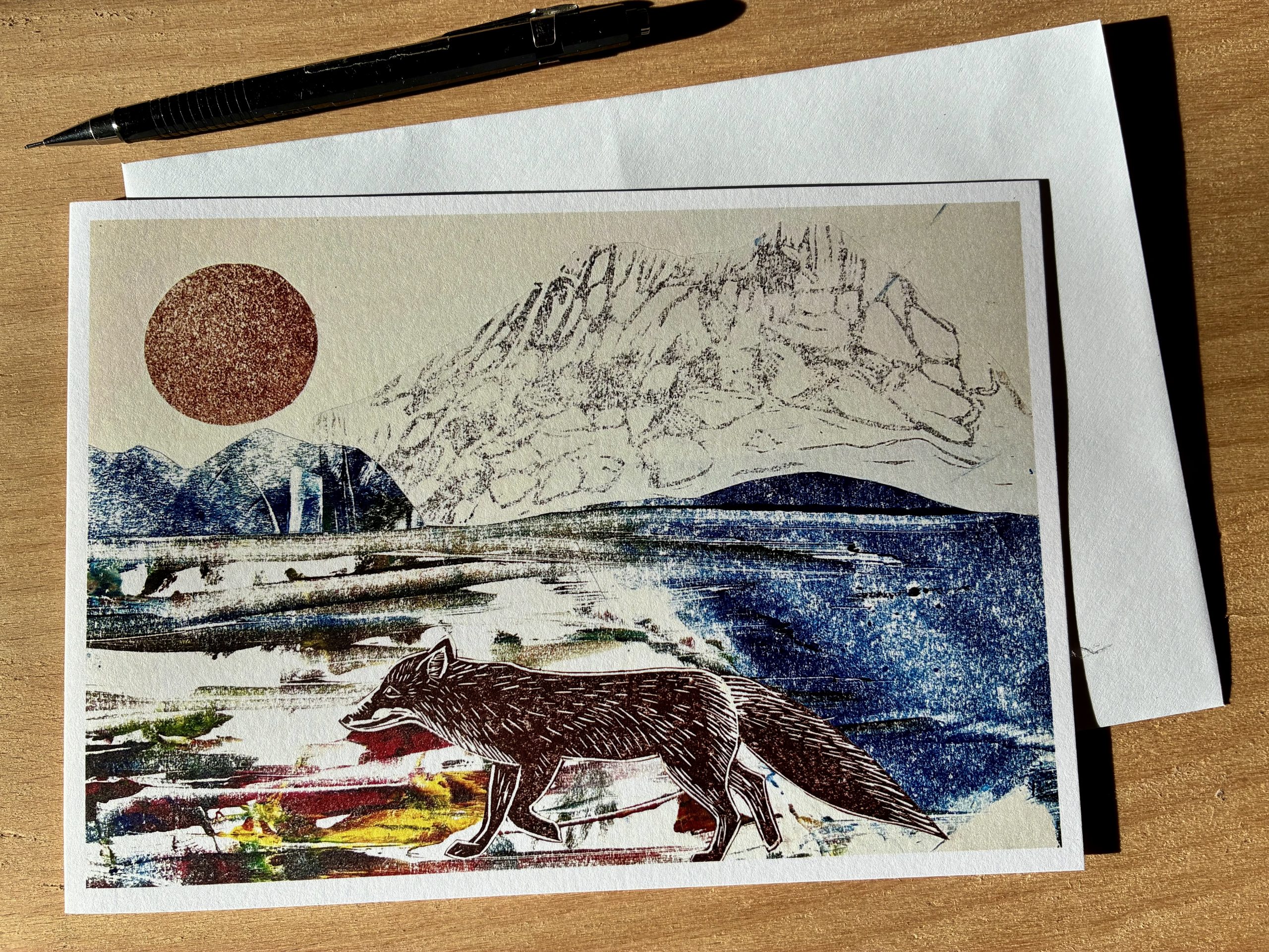 Moorland Fox greeting card