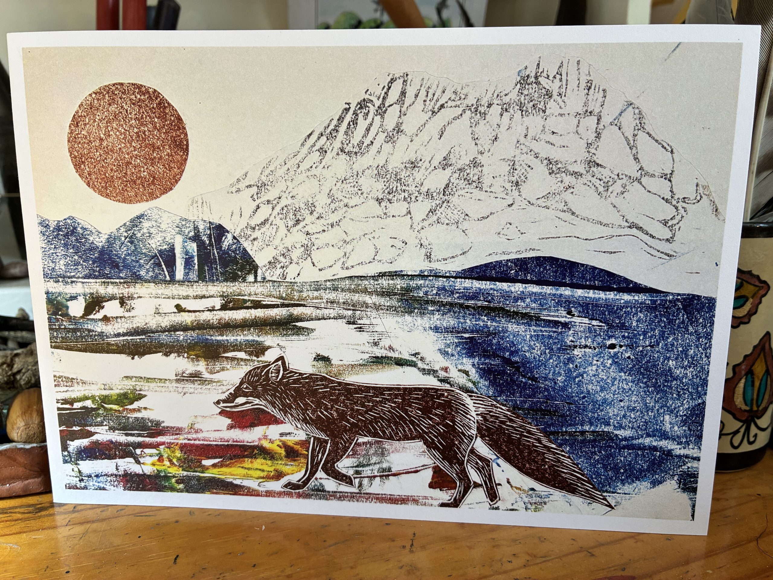 Moorland Fox greeting card - Image 2