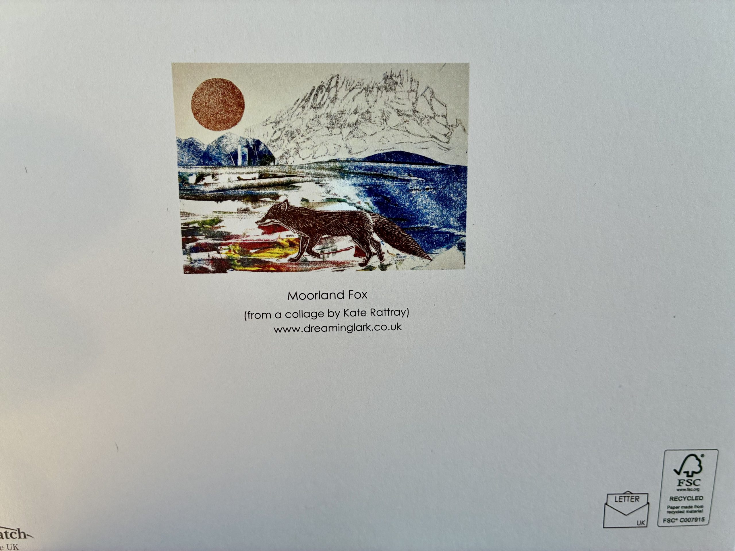Moorland Fox greeting card - Image 3