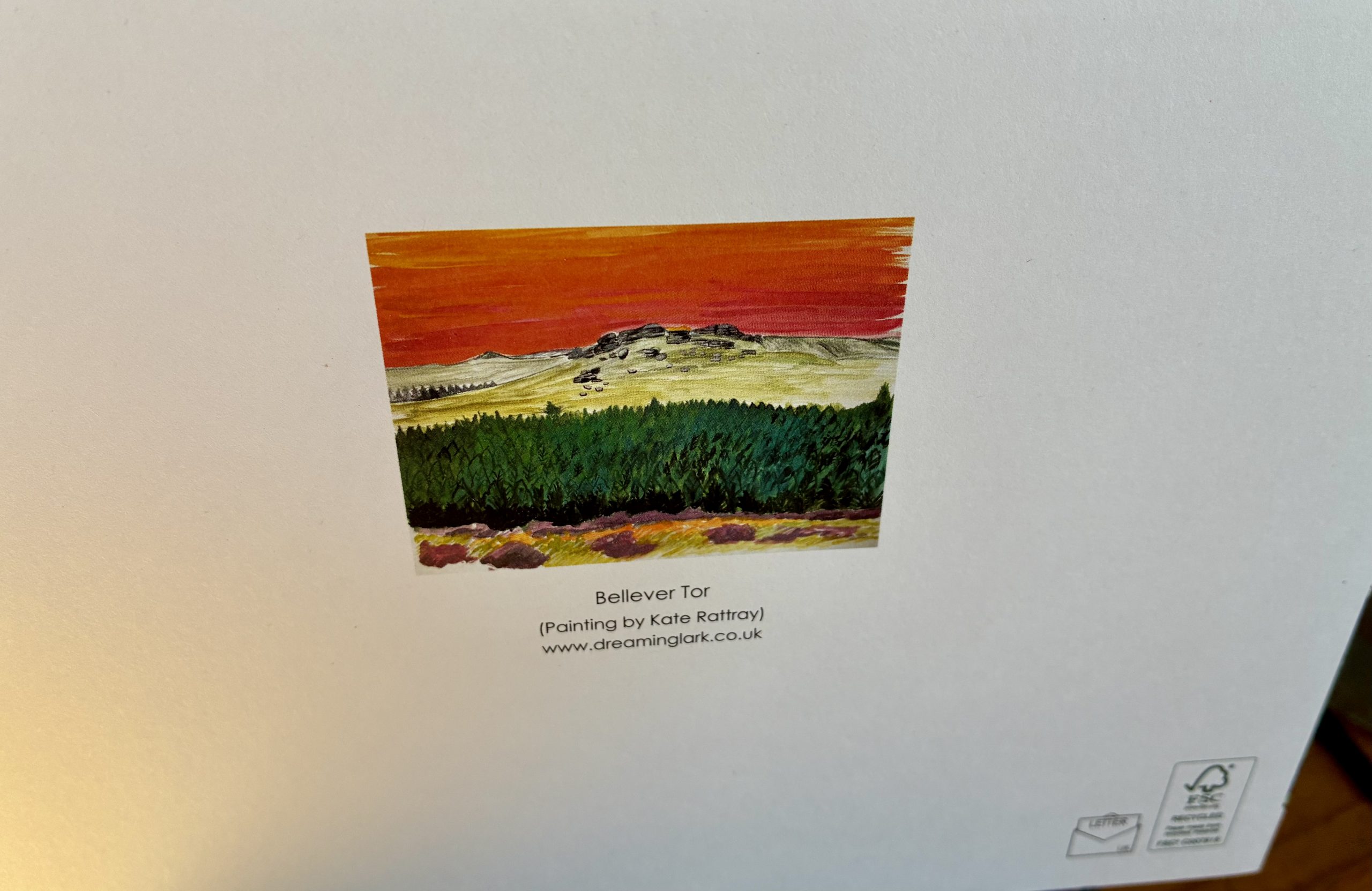 Bellever Tor greeting card - Image 3