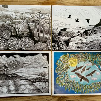 Pen and ink greeting cards