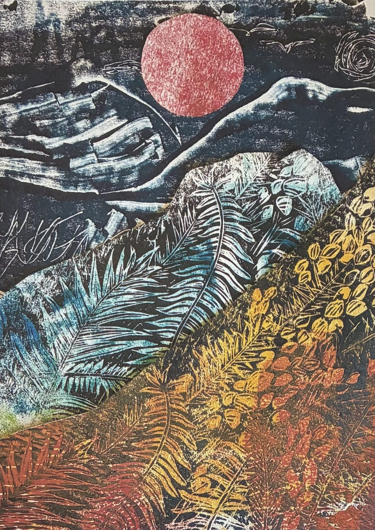 Before Dusk collage inkjet print