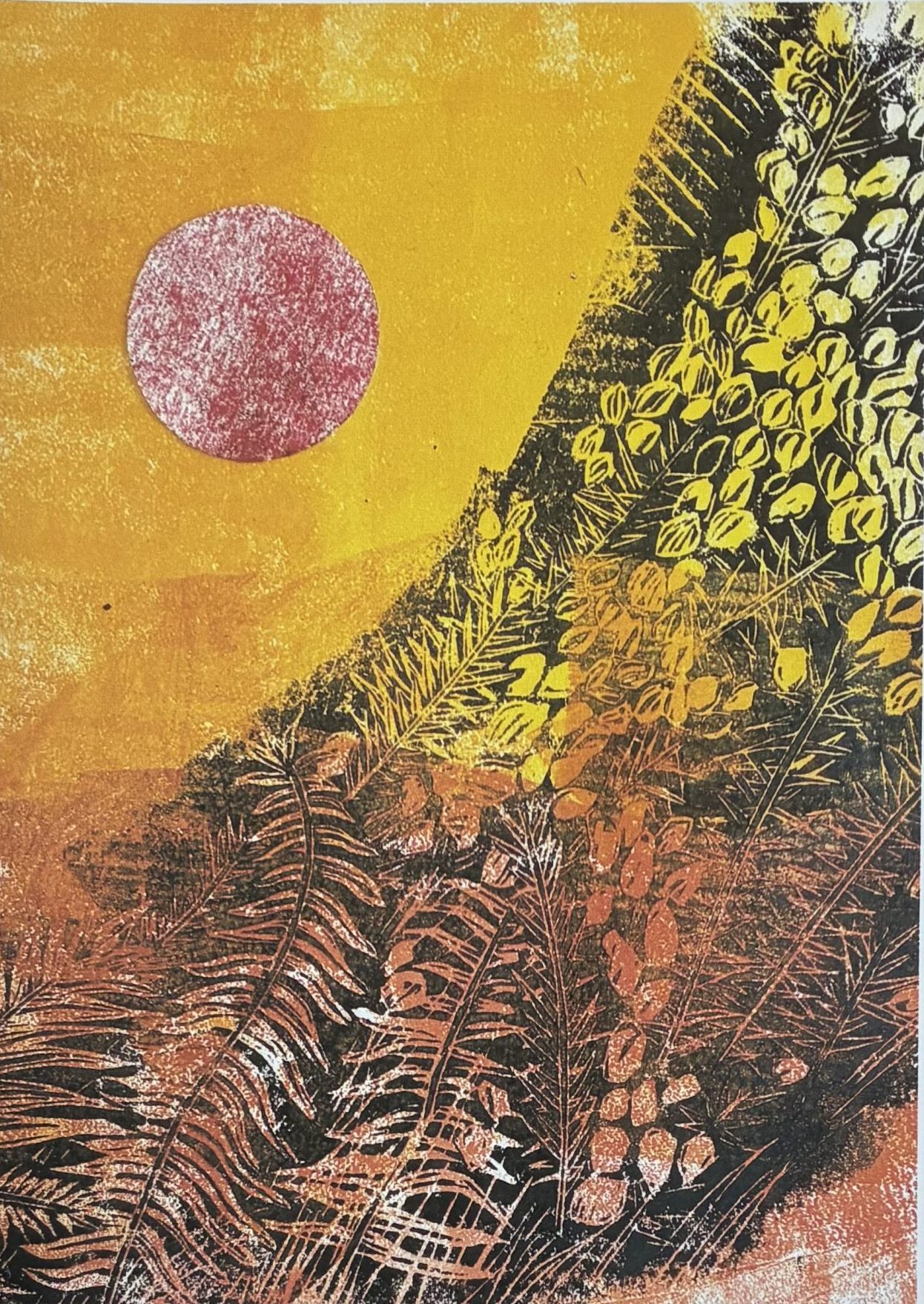 Sinking Sun collage inkjet print