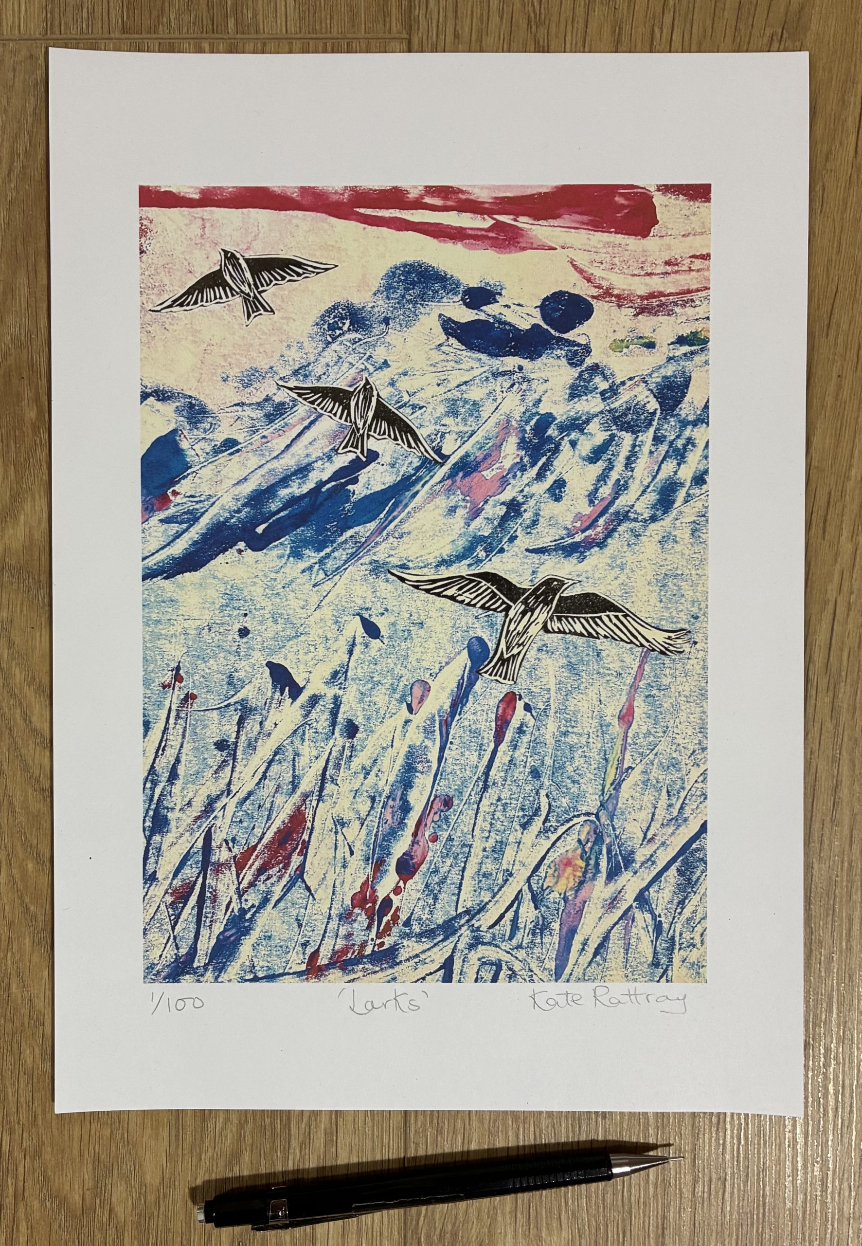 Larks collage inkjet print - Image 3