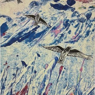 Larks collage inkjet print