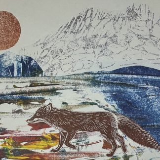 Moorland Fox collage inkjet print